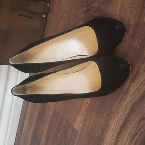 Black synthetic suede